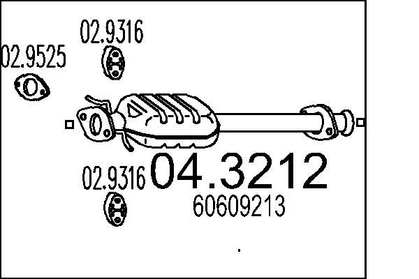 Handler.Part Catalytic converter MTS 043212 1