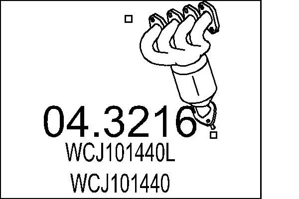 Handler.Part Catalytic converter MTS 043216 1