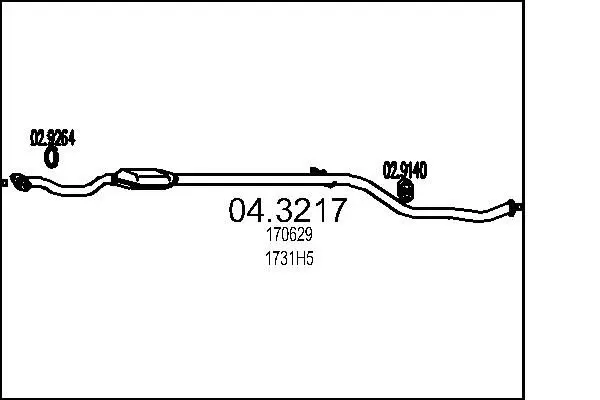 Handler.Part Catalytic converter MTS 043217 1