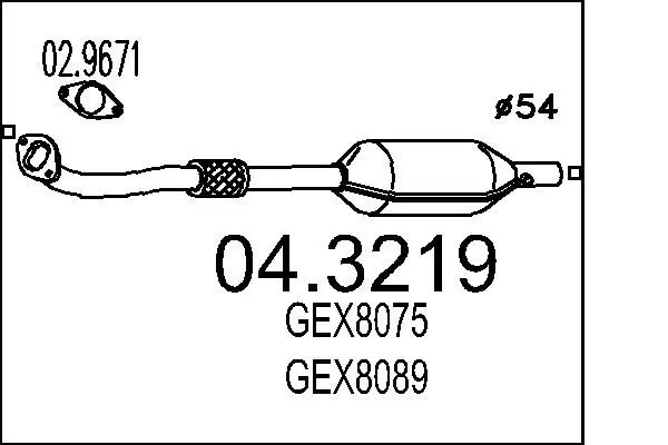 Handler.Part Catalytic converter MTS 043219 1