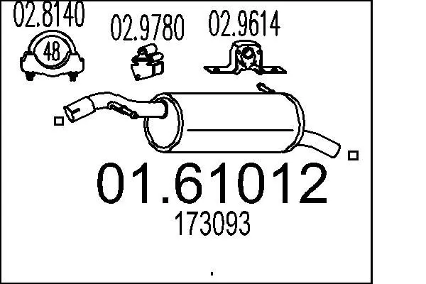 Handler.Part End silencer MTS 0161012 1