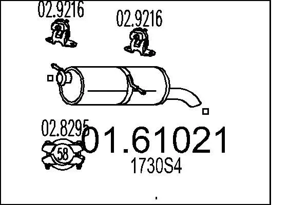 Handler.Part End silencer MTS 0161021 1