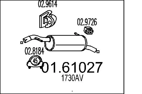 Handler.Part End silencer MTS 0161027 1