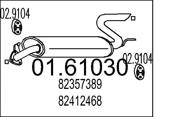 Handler.Part End silencer MTS 0161030 1