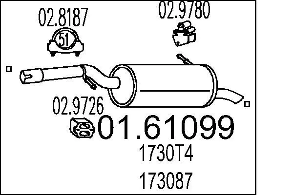 Handler.Part End silencer MTS 0161099 1