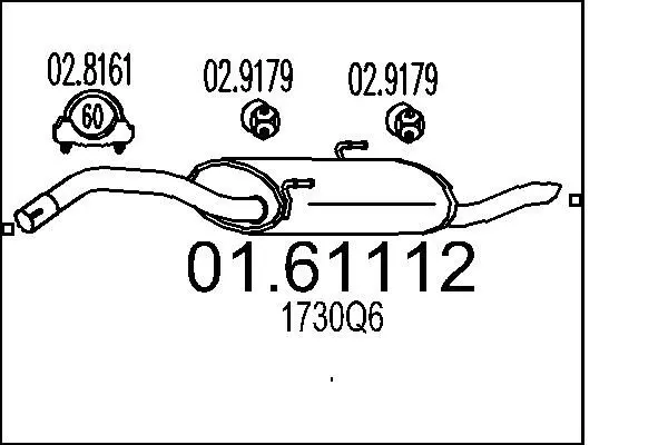 Handler.Part End silencer MTS 0161112 1