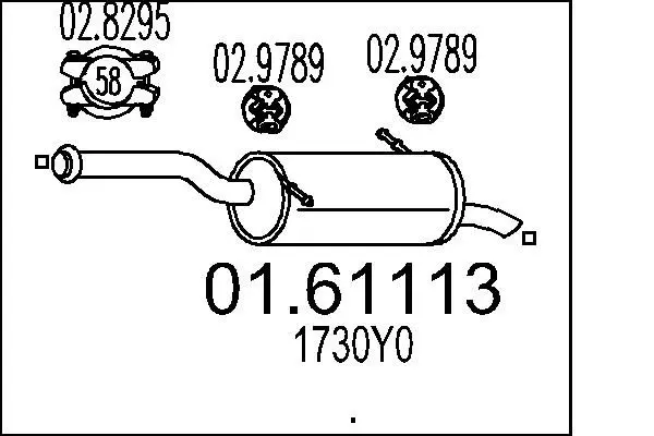 Handler.Part End silencer MTS 0161113 1