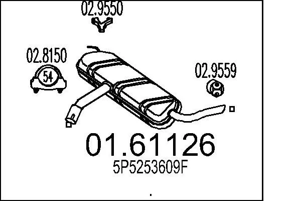 Handler.Part End silencer MTS 0161126 1