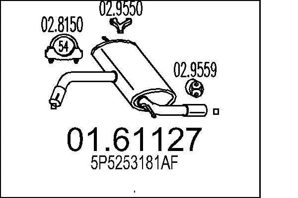 Handler.Part End silencer MTS 0161127 1