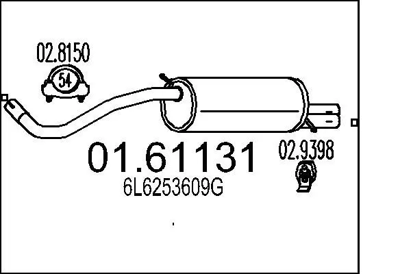 Handler.Part End silencer MTS 0161131 1