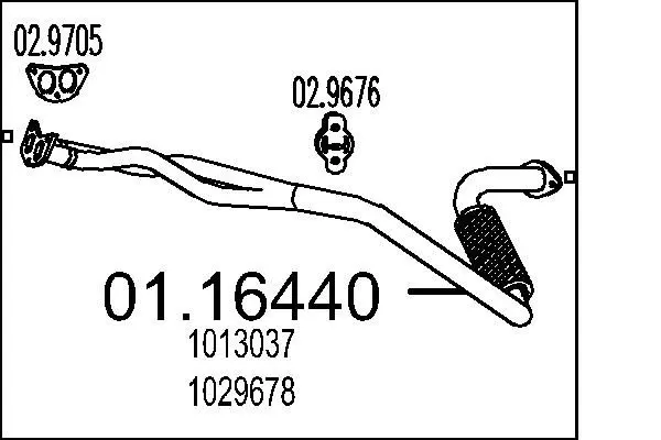 Handler.Part Exhaust pipe MTS 0116440 1