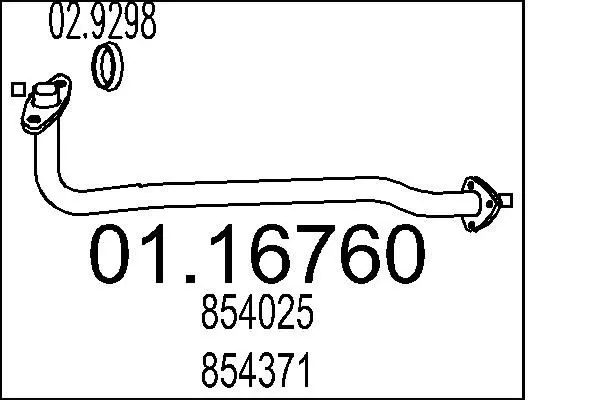 Handler.Part Exhaust pipe MTS 0116760 1