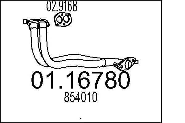 Handler.Part Exhaust pipe MTS 0116780 1