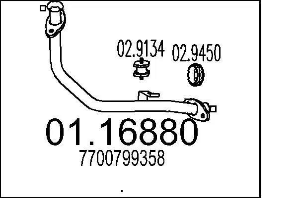 Handler.Part Exhaust pipe MTS 0116880 1