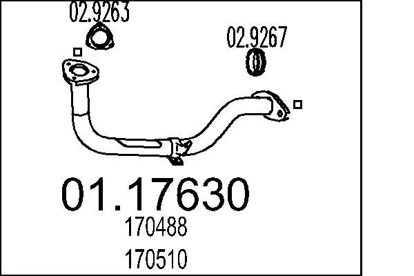 Handler.Part Exhaust pipe MTS 0117630 1