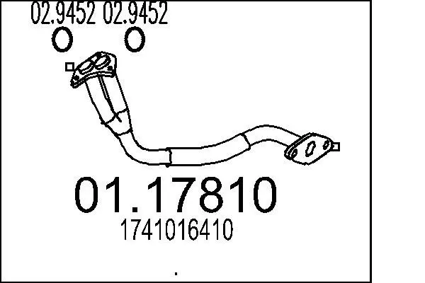 Handler.Part Exhaust pipe MTS 0117810 1