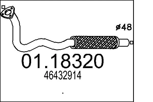 Handler.Part Exhaust pipe MTS 0118320 1