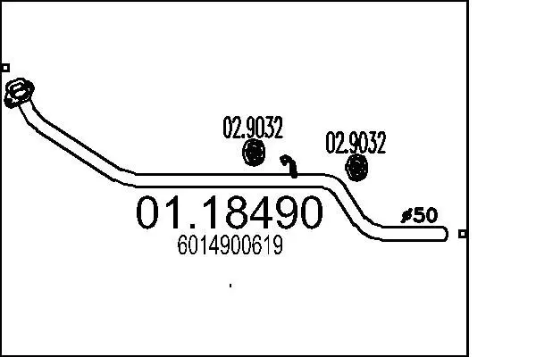 Handler.Part Exhaust pipe MTS 0118490 1