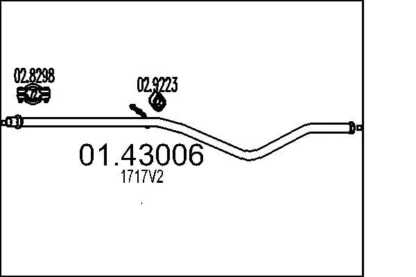 Handler.Part Exhaust pipe MTS 0143006 1