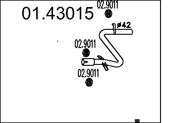 Handler.Part Exhaust pipe MTS 0143015 1