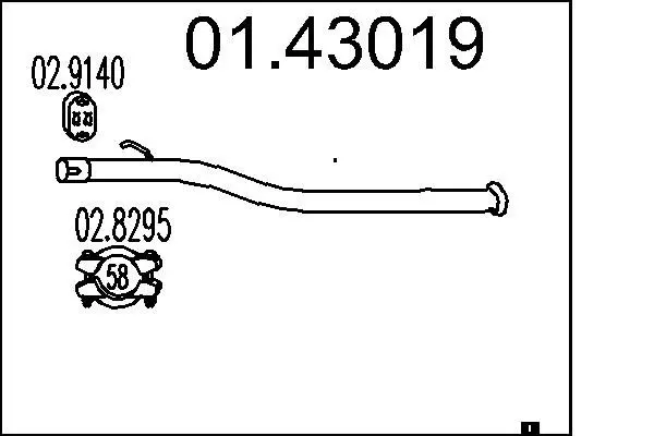 Handler.Part Exhaust pipe MTS 0143019 1