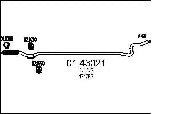 Handler.Part Exhaust pipe MTS 0143021 1