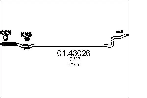 Handler.Part Exhaust pipe MTS 0143026 1