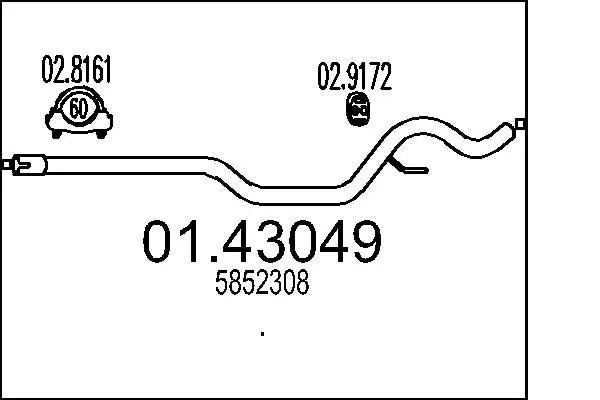 Handler.Part Exhaust pipe MTS 0143049 1