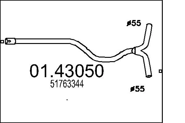 Handler.Part Exhaust pipe MTS 0143050 1