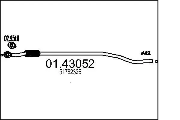 Handler.Part Exhaust pipe MTS 0143052 1