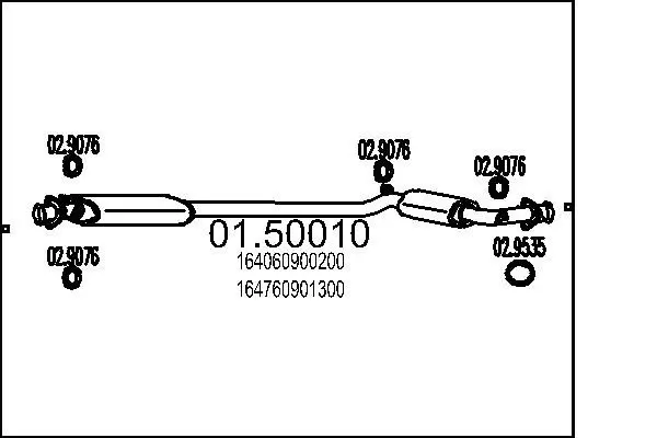 Handler.Part Middle silencer MTS 0150010 1