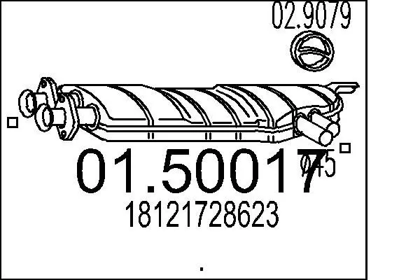 Handler.Part Middle silencer MTS 0150017 1