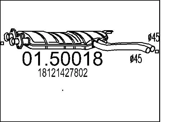 Handler.Part Middle silencer MTS 0150018 1