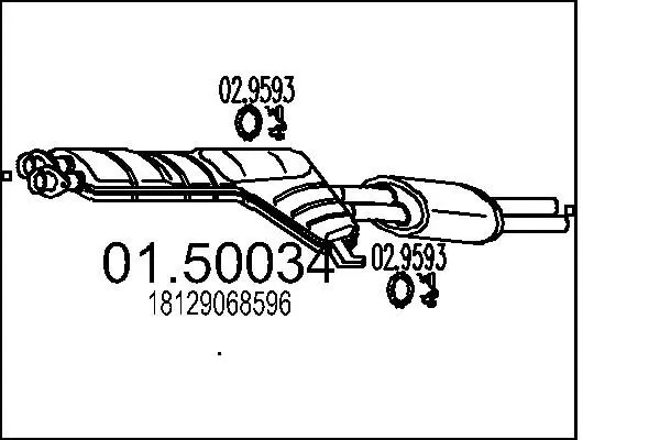 Handler.Part Middle silencer MTS 0150034 1