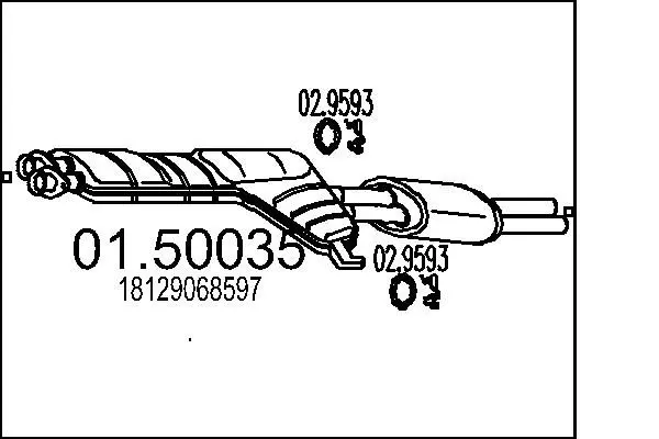 Handler.Part Middle silencer MTS 0150035 1