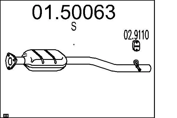 Handler.Part Middle silencer MTS 0150063 1