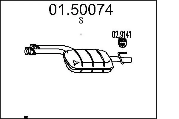 Handler.Part Middle silencer MTS 0150074 1