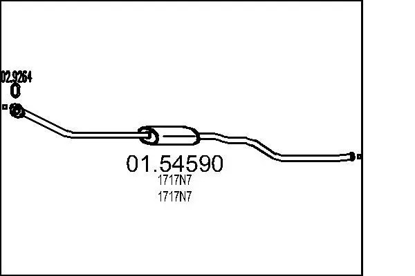 Handler.Part Middle silencer MTS 0154590 1