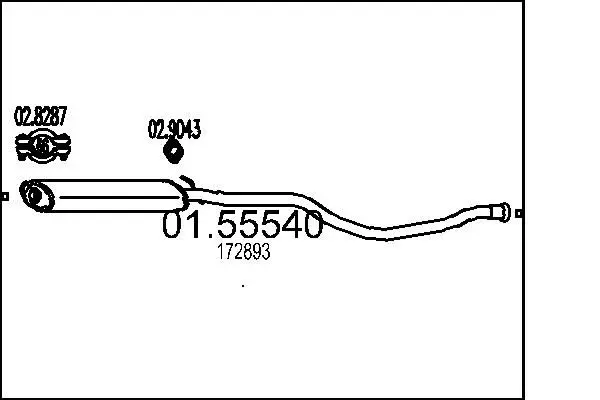 Handler.Part Middle silencer MTS 0155540 1