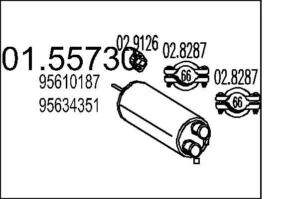 Handler.Part Middle silencer MTS 0155730 1