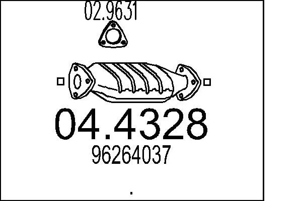 Handler.Part Catalytic converter MTS 044328 1