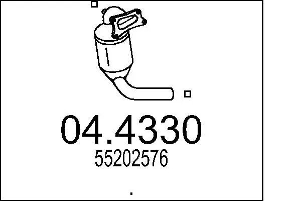 Handler.Part Catalytic converter MTS 044330 1