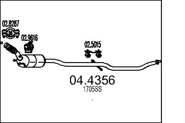 Handler.Part Catalytic converter MTS 044356 1