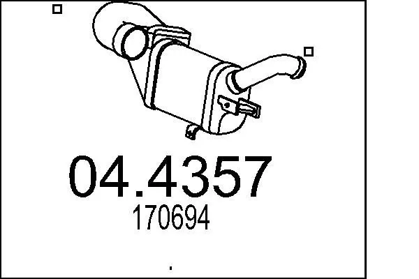 Handler.Part Catalytic converter MTS 044357 1