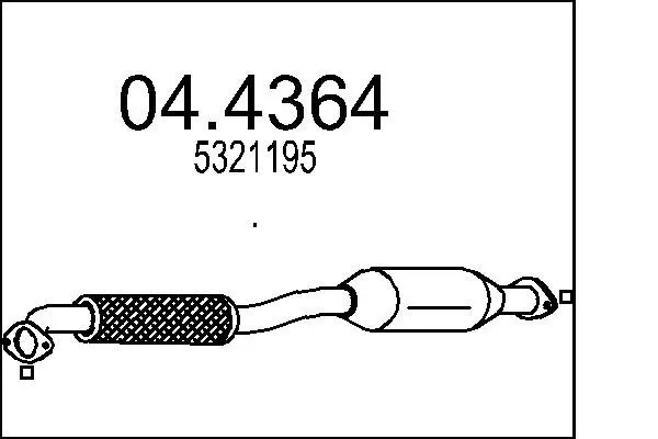 Handler.Part Catalytic converter MTS 044364 1