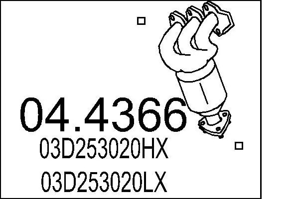 Handler.Part Catalytic converter MTS 044366 1