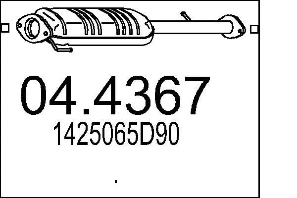 Handler.Part Catalytic converter MTS 044367 1