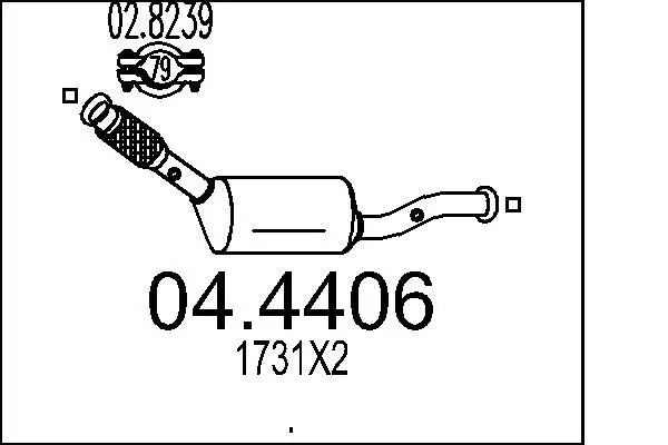 Handler.Part Catalytic converter MTS 044406 1