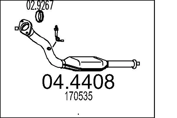 Handler.Part Catalytic converter MTS 044408 1