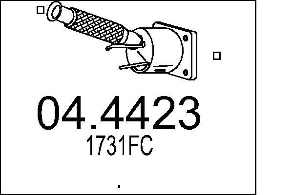 Handler.Part Catalytic converter MTS 044423 1